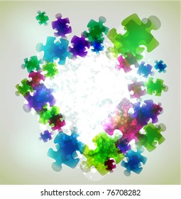Abstract puzzle background