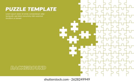 Abstract puzzle background. Jigsaw puzzle background with white pieces. Vector illustration.