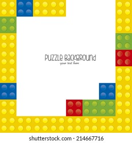 abstract puzzle background with some special objects