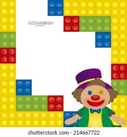abstract puzzle background with some special objects