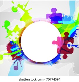 Abstract puzzle Background Vector