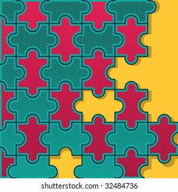 Abstract puzzle background. Vector illustration.