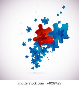Fondo del rompecabezas abstracto, ilustración vectorial, eps10