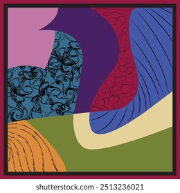 abstract puzzle design for apparel or decoration pucci inspired