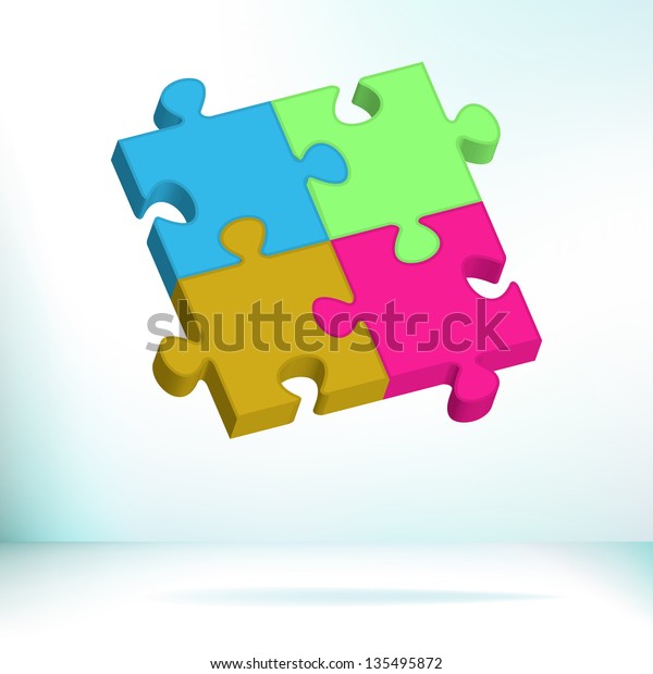 Abstract Puzzle Eps8 Vector File Stock Vector Royalty Free 135495872