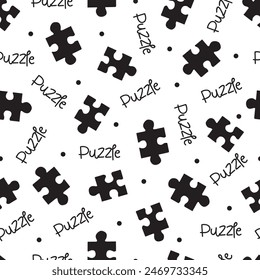 Abstract Puzzle Jigsaw Pieces Cognitive Challenge can be use for background and apparel design