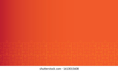Abstract Puzzle with orange background. Illustration for design