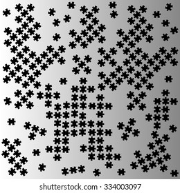 abstract puzzle texture on gray background