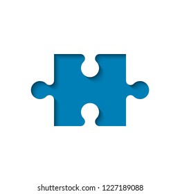 Abstract puzzles presentation banner. Design puzzle infographic template explanatory text field for business statistics. Vector flat piece puzzles illustration. Section compare service banner texture