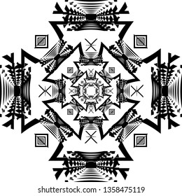 Abstract Pyramid Frame Negative Space Multiple Perspective black on transparent background