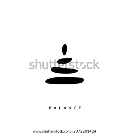 Abstract pyramid of life balance. Search with adjustment of mental and business success. Harmonious connection of feelings and enlightenment consciousness with psychological vector calmness.