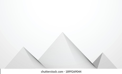 Abstract pyramid lines. futuristic background. Vector illustration