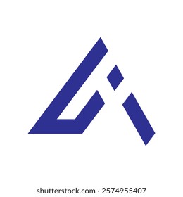 
Abstract pyramid logo icon vector, white background.