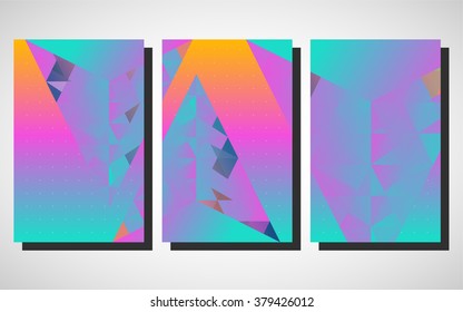Abstract pyramid with the reflection of environment with triangles, space effect