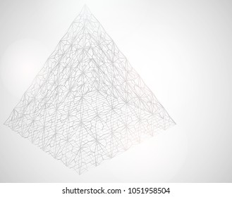 Abstract pyramid stock vector background