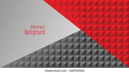 Abstract pyramid texture in red, white and black. Vector style of 3d paper art can be used in cover designs, book designs, posters, CD covers, leaflets, website backgrounds, or advertisements. Cool py