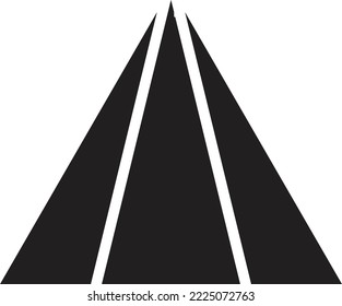 Abstract pyramid triangle logo illustration in trendy and minimal style isolated on background