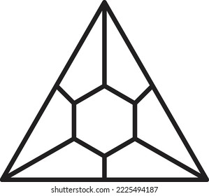 Abstrakte Pyramidendreieck-Logo-Illustration in trendigem und minimalem Stil einzeln auf Hintergrund