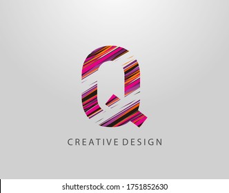 Abstraktes Q-Letter-Logo. Kreative abstrakte erste Q  