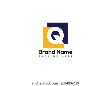 Abstract Q letter modern initial lettermarks logo design