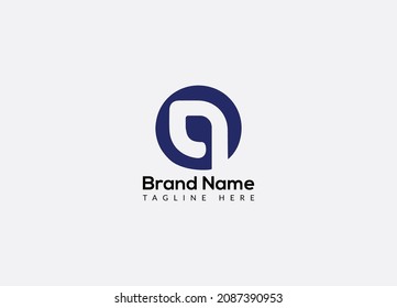 Abstract q Brief, modernes Logo für Anfangsbuchstaben