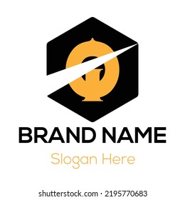 Abstract Q letter modern initial lettermarks logo design