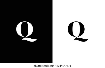 Abstract Q letter modern initial logo design