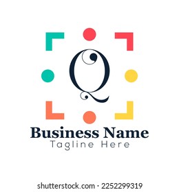 Abstract Q letter modern initial lettermarks logo design	