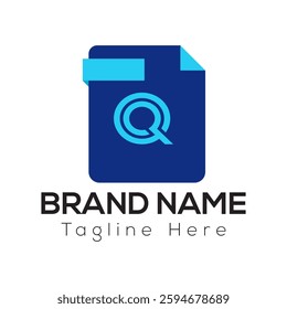 Abstract Q letter modern initial lettermarks logo design	