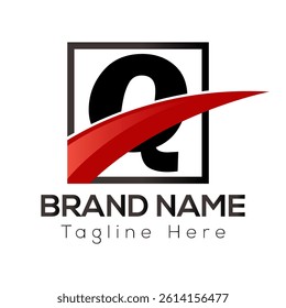 Abstract Q letter modern initial lettermarks logo design	