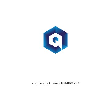 Plantilla de diseño del logotipo de Q abstracto