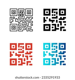 Abstract QR Code Silhouette Illustration, can be used for business designs, presentation designs or any suitable designs.