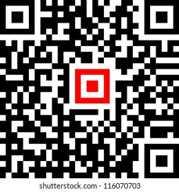 Abstract qr-code isolated on white. Vector illustration