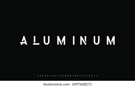 Abstract Quality font alphabet. Minimal modern urban fonts for logo, brand etc. Typography typeface with small and capital alphabet and number.