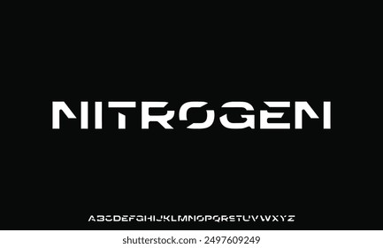 Abstract Quality font alphabet. Minimal modern urban fonts for logo, brand etc. Typography typeface with small and capital alphabet and number.