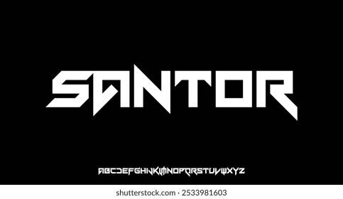 Abstract Quality font alphabet. Minimal modern urban fonts for logo, brand etc. Typography typeface with small and capital alphabet and number.
