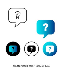 Abstract Question Inquiry Icon Illustration