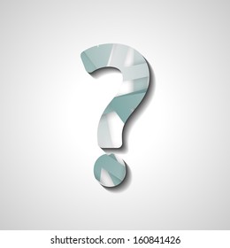 Abstract question mark, style illustration