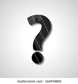 Abstract question mark, style illustration