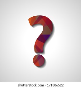 Abstract question mark, style illustration