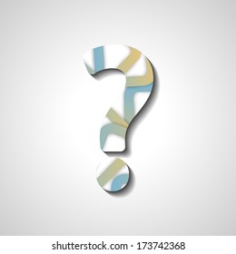 Abstract question mark, style illustration