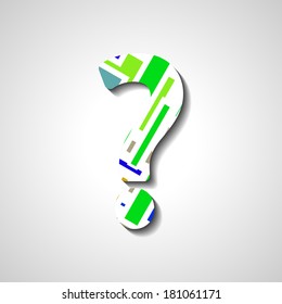 Abstract question mark, style illustration
