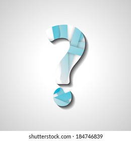 Abstract question mark, style illustration