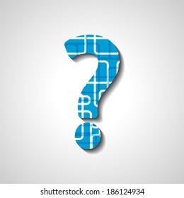 Abstract question mark, style illustration