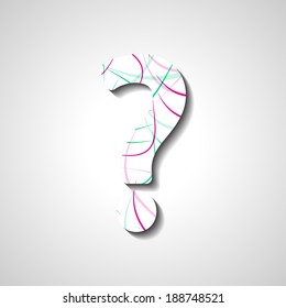 Abstract question mark, style illustration