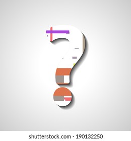 Abstract question mark, style illustration