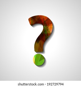 Abstract question mark, style illustration