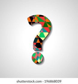 Abstract question mark, style illustration
