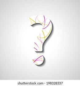 Abstract question mark, style illustration