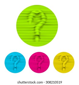 Abstract questions mark and Hidden problem.vector illustration